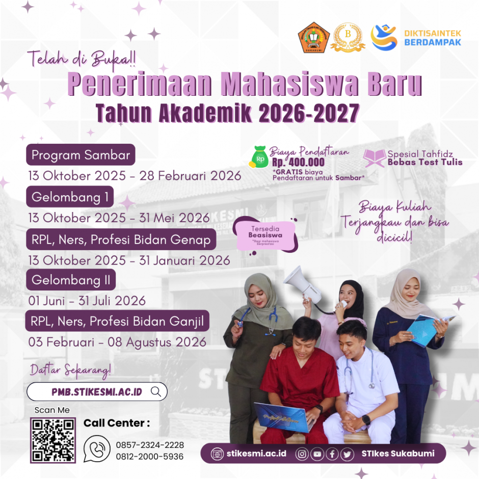 TELAH DIBUKA! PENERIMAAN MAHASISWA BARU STIKES SUKABUMI TAHUN AKADEMIK 2026-2027